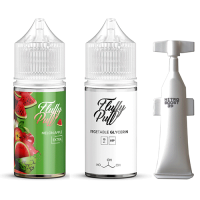 Компоненты Fluffy puff extra salt - Melon Apple (30ml / 50mg)