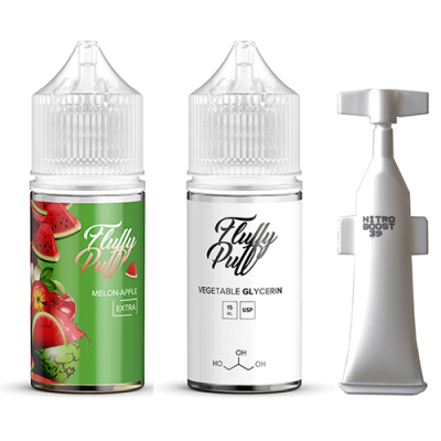 Набор Жидкость Fluffy puff extra salt - Melon Apple (30ml / 50mg):