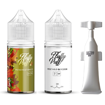 Компоненты Fluffy puff extra salt - Pistachio Tobacco (30ml / 50mg)