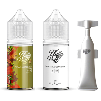 Набор Жидкость Fluffy puff extra salt - Pistachio Tobacco (30ml / 50mg):