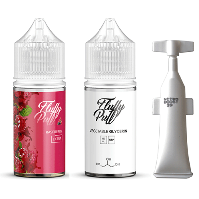 Набір Рідина Fluffy puff extra salt - Raspberry (30ml / 50mg)