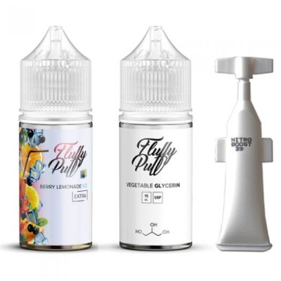 Набір Рідина Fluffy puff extra salt - Berry Lemonade ICE (30ml / 50mg)