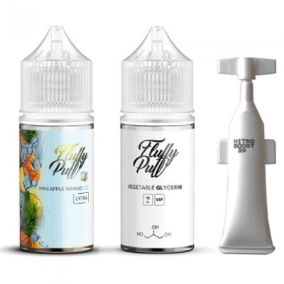 Набор Жидкость Fluffy puff extra salt - Pineapple Mango ICE (30ml / 50mg): Цена, Характеристики, Фото