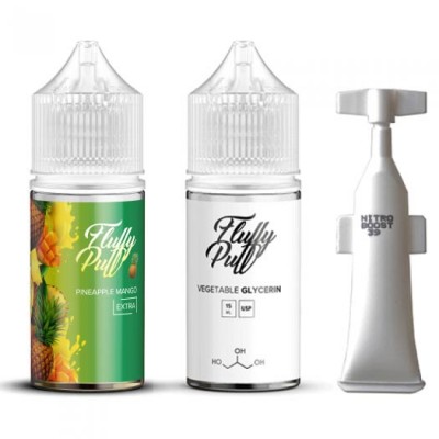 Набор Жидкость Fluffy puff extra salt - Pineapple Mango (30ml / 50mg): Цена, Характеристики, Фото