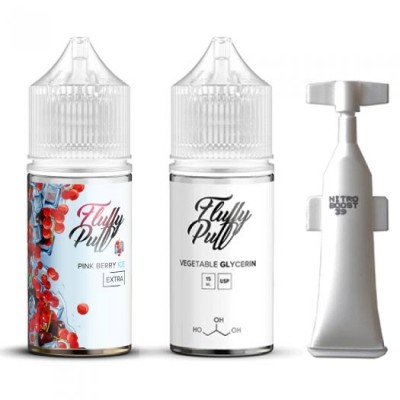 Набір Рідина Fluffy puff extra salt - Pink Berry ICE (30ml / 50mg):