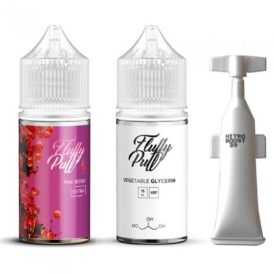 Набір Рідина Fluffy puff extra salt - Pink Berry (30ml / 50mg)