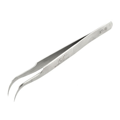Пінцет із вигнутими ніжками Vetus Tweezers ST-15 (Silver):