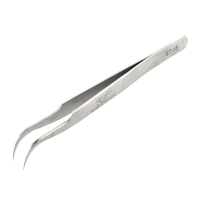 Пинцет с изогнутыми ножками Vetus Tweezers ST-15 (Silver): Цена, Характеристики, Фото