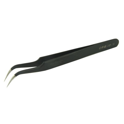 Пинцет с изогнутыми ножками Vetus Tweezers ST-15 (Black):