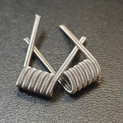 Готовая спираль Reshetnik COIL - Staggered Fused Clapton Coil - DTL 0.33Ω 2*0.4ni80+0.12ni80 6@ 3Ø: