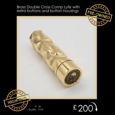 Механический мод Comp lyfe - Double Cross 18650 | SS 24mm + Button Copper: Цена, Характеристики, Фото