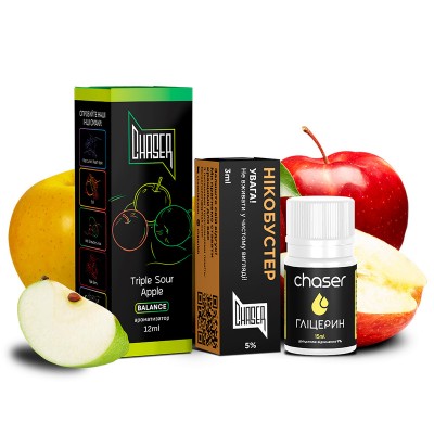 Набор Жидкость Chaser Black Balance - Triple Sour Apple (30ml / 50mg):