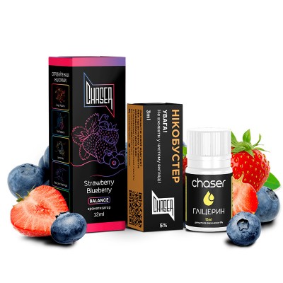 Набор Жидкость Chaser Black Balance - Strawberry Blueberry (30ml / 50mg):