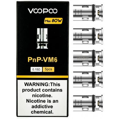 Испаритель Voopoo PnP Coil - 0.2 Ohm VM6: Цена, Характеристики, Фото