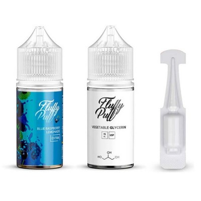 Компоненти Fluffy puff extra salt -  Blue Raspberry Lemonade (30ml / 50mg)