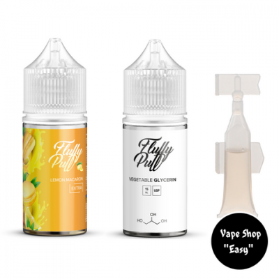 Компоненты Fluffy puff extra salt - Lemon Macaron (30ml / 50mg)