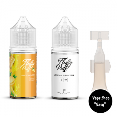 Набір Рідина Fluffy puff extra salt - Lemon Macaron (30ml / 50mg): Ціна, Характеристики, Фото