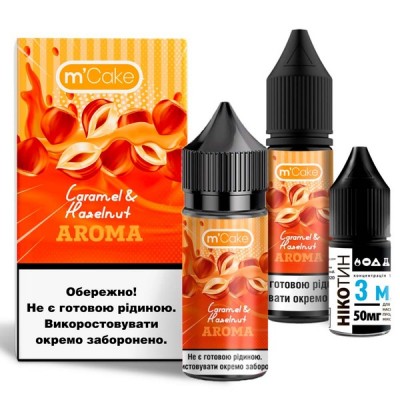 Компоненти mCake salt - Caramel Huzelnut (30ml / 50mg): Ціна, Характеристики, Фото