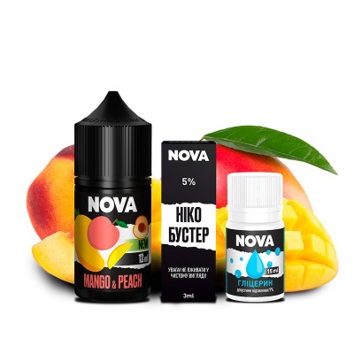 Набор Жидкость Nova salt - Mango Peach (30ml / 50mg): Цена, Характеристики, Фото