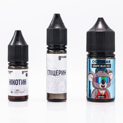 Набор Жидкость Octobar salt - Grape Blue Ice (30ml / 50mg):