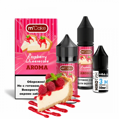 Компоненти mCake salt - Raspberry Cheesecake (30ml / 50mg): Ціна, Характеристики, Фото