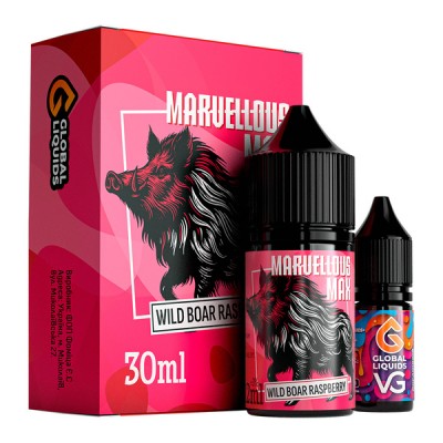 Компоненты Marvellous MAX salt - Wild Boar Raspberry (30ml / 50mg)