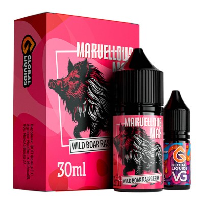 Набір Рідина Marvellous MAX salt - Wild Boar Raspberry (30ml / 50mg): Ціна, Характеристики, Фото