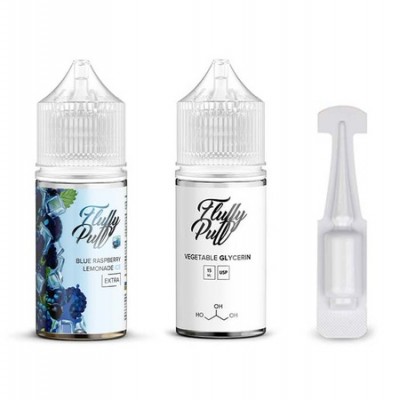 Компоненты Fluffy puff extra salt - Blue Raspberry Lemonade Ice (30ml / 50mg)