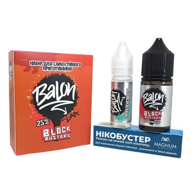 Компоненты Жидкость Balon salt - Blockbusters (30ml / 50mg): Цена, Характеристики, Фото